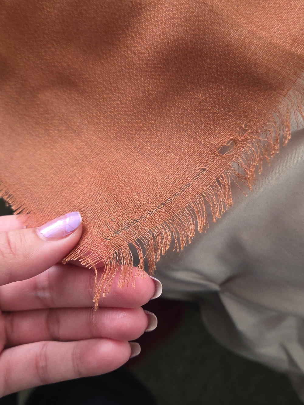 Blue and Brown Womans Scarf - Picture 6 of 6